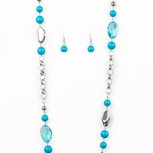 Blue bead necklace